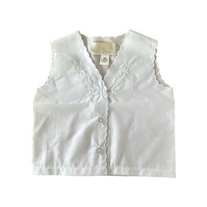 Rosalina Collection White Embroidered Vest Top | 3M